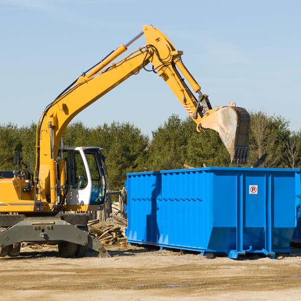 can i choose the location where the residential dumpster will be placed in Erin Springs Oklahoma